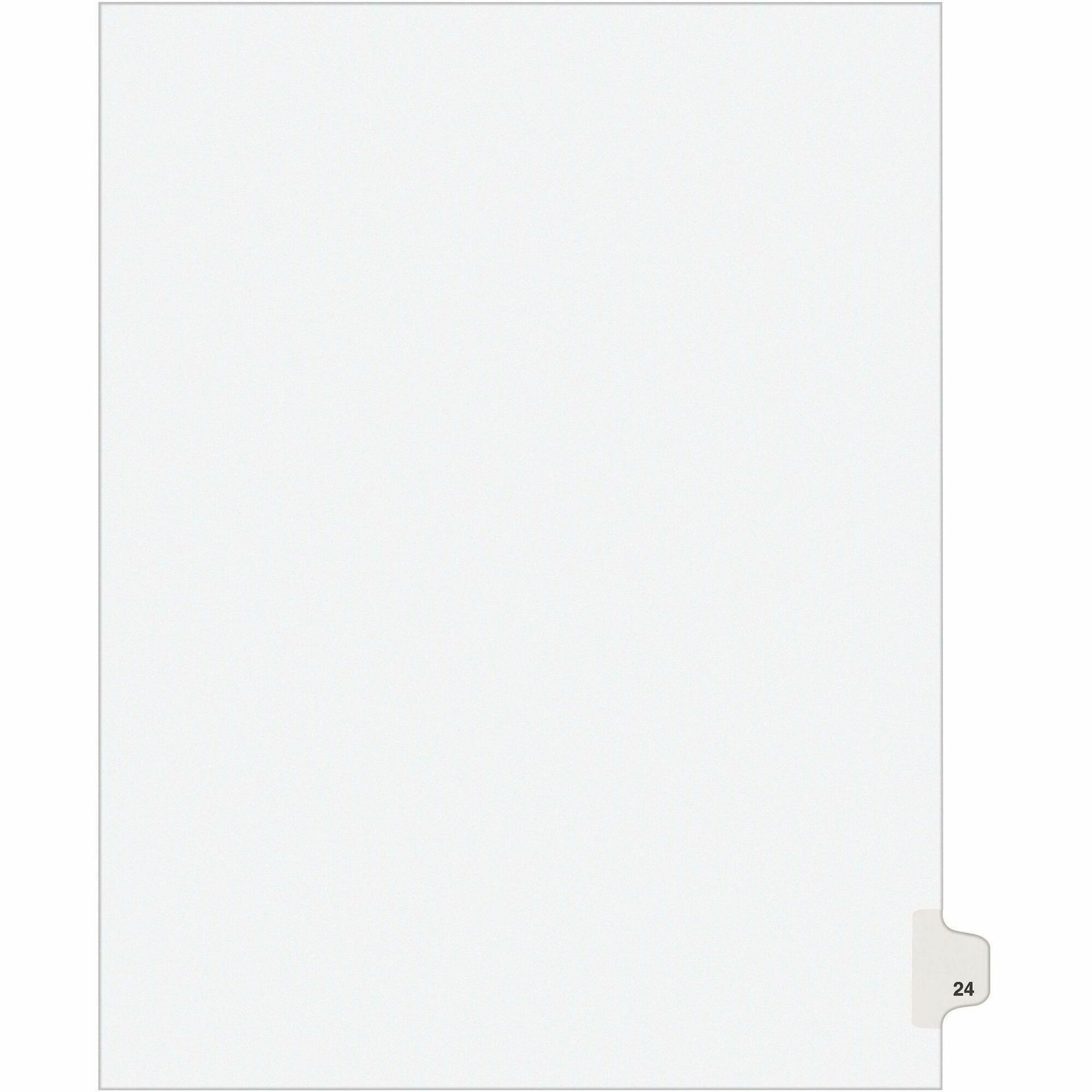 Preprinted Legal Exhibit Side Tab Index Dividers, Avery Style, 10-Tab, 24, 11 x 8.5, White, 25/Pack, (1024)