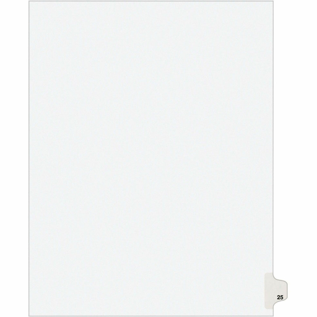 Preprinted Legal Exhibit Side Tab Index Dividers, Avery Style, 10-Tab, 25, 11 x 8.5, White, 25/Pack, (1025)