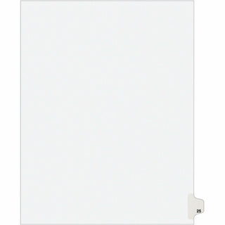 Preprinted Legal Exhibit Side Tab Index Dividers, Avery Style, 10-Tab, 25, 11 x 8.5, White, 25/Pack, (1025)