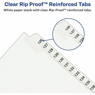 Preprinted Legal Exhibit Side Tab Index Dividers, Avery Style, 26-Tab, Exhibit A to Exhibit Z, 11 x 8.5, White, 1 Set, (1370)