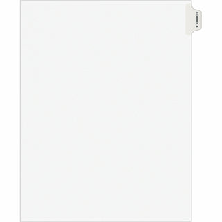 Avery Individual Legal Exhibit Dividers - Avery Style - 1 Printed Tab(s) - Character - K - 8.5" Divider Width x 11" Divider Length - Letter - White Paper Divider - Paper Tab(s) - Recycled - Reinforced Tab, Rip Proof, Unpunched - 25 / Pack