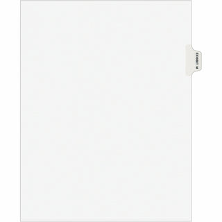 Avery Individual Legal Exhibit Dividers - Avery Style - 1 Printed Tab(s) - Character - M - 8.5" Divider Width x 11" Divider Length - Letter - White Paper Divider - Paper Tab(s) - Recycled - Reinforced Tab, Rip Proof, Unpunched - 25 / Pack