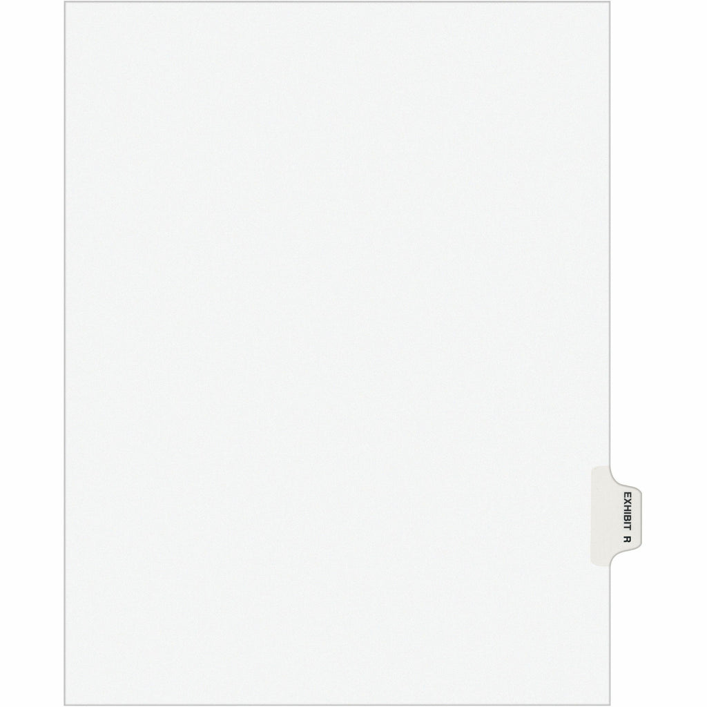 Avery-Style Preprinted Legal Side Tab Divider, 26-Tab, Exhibit R, 11 x 8.5, White, 25/Pack, (1388)