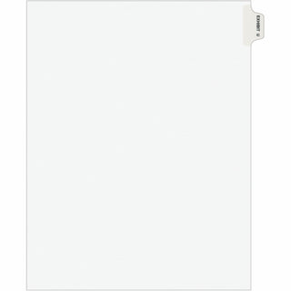 Avery Individual Legal Exhibit Dividers - Avery Style - 1 Printed Tab(s) - Character - U - 8.5" Divider Width x 11" Divider Length - Letter - White Paper Divider - Paper Tab(s) - Recycled - Reinforced Tab, Rip Proof, Unpunched - 25 / Pack