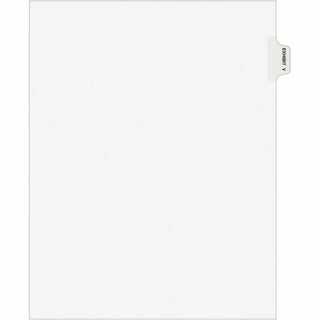 Avery-Style Preprinted Legal Side Tab Divider, 26-Tab, Exhibit V, 11 x 8.5, White, 25/Pack, (1392)