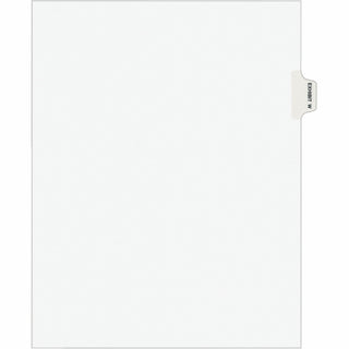 Avery Individual Legal Exhibit Dividers - Avery Style - 1 Printed Tab(s) - Character - W - 8.5" Divider Width x 11" Divider Length - Letter - White Paper Divider - Paper Tab(s) - Recycled - Reinforced Tab, Rip Proof, Unpunched - 25 / Pack