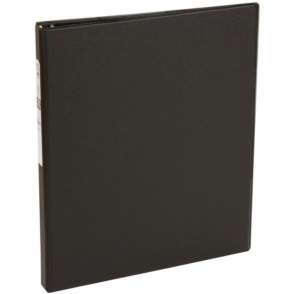 Economy Non-View Binder with Round Rings, 3 Rings, 0.5" Capacity, 11 x 8.5, Black, (3201)