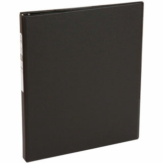 Economy Non-View Binder with Round Rings, 3 Rings, 0.5" Capacity, 11 x 8.5, Black, (3201)