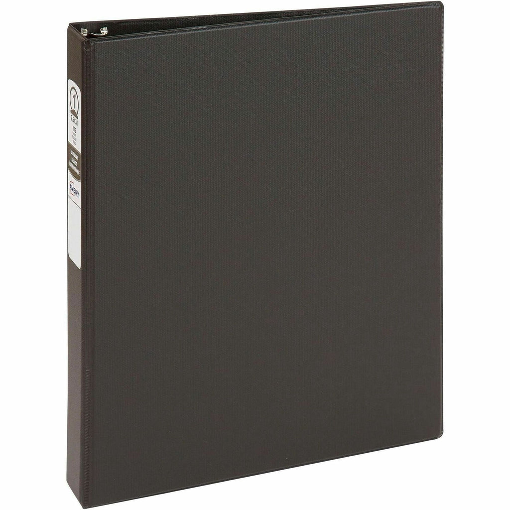 Economy Non-View Binder with Round Rings, 3 Rings, 1" Capacity, 11 x 8.5, Black, (3301)