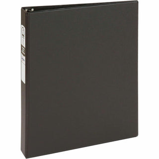 Economy Non-View Binder with Round Rings, 3 Rings, 1" Capacity, 11 x 8.5, Black, (3301)