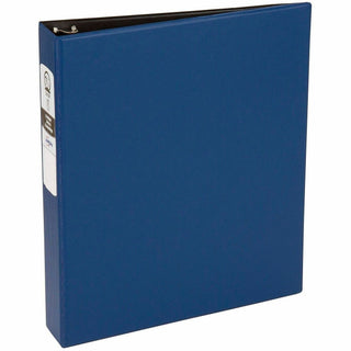 Economy Non-View Binder with Round Rings, 3 Rings, 1.5" Capacity, 11 x 8.5, Blue, (3400)