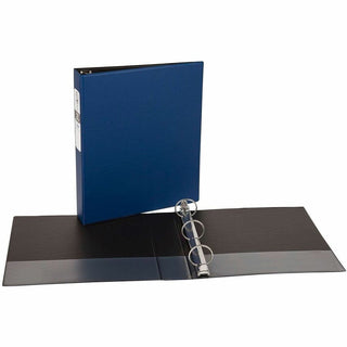Economy Non-View Binder with Round Rings, 3 Rings, 1.5" Capacity, 11 x 8.5, Blue, (3400)
