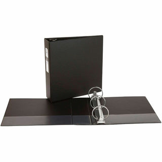 Economy Non-View Binder with Round Rings, 3 Rings, 3" Capacity, 11 x 8.5, Black, (3602)