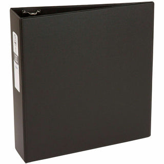 Economy Non-View Binder with Round Rings, 3 Rings, 3" Capacity, 11 x 8.5, Black, (3602)