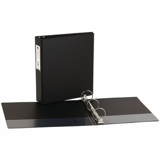Economy Non-View Binder with Round Rings, 3 Rings, 2" Capacity, 11 x 8.5, Black, (4501)