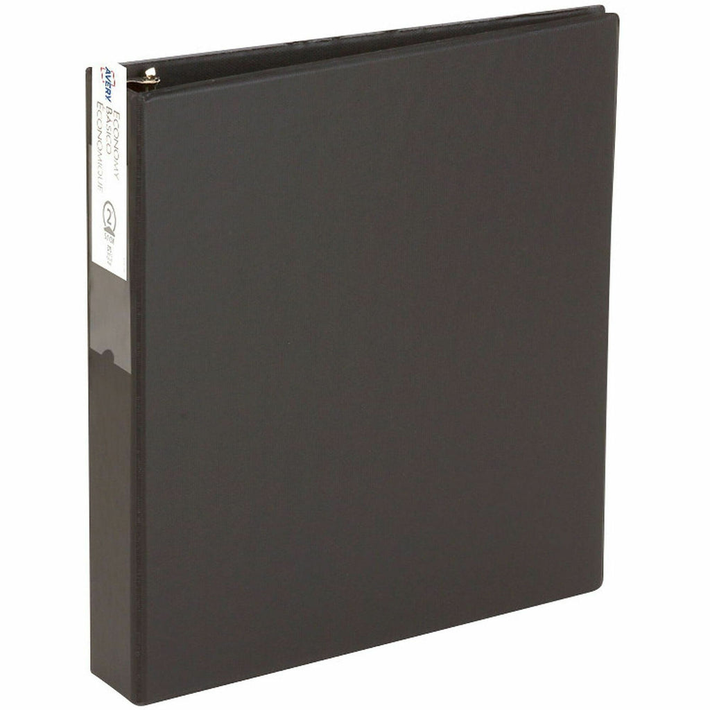 Economy Non-View Binder with Round Rings, 3 Rings, 2" Capacity, 11 x 8.5, Black, (4501)