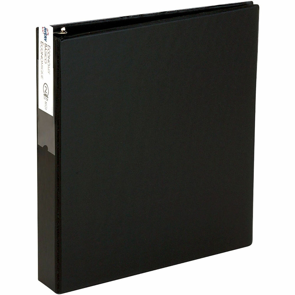 Economy Non-View Binder with Round Rings, 3 Rings, 3" Capacity, 11 x 8.5, Black, (4601)