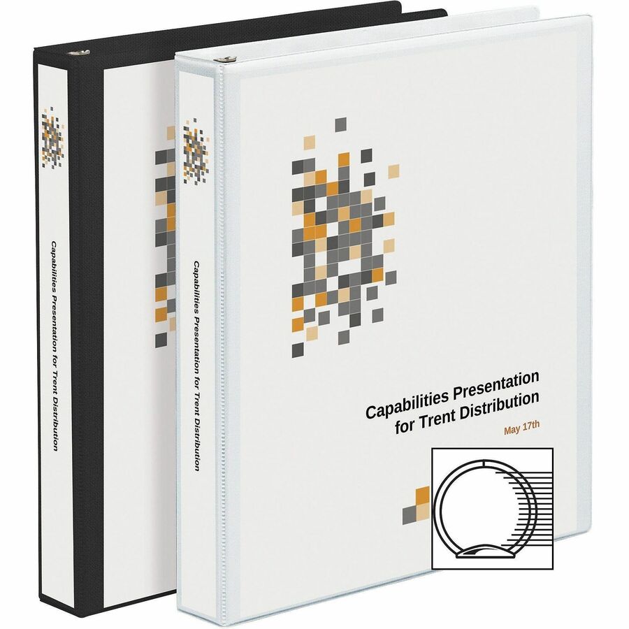 Economy View Binder with Round Rings , 3 Rings, 2" Capacity, 11 x 8.5, White, (5731)