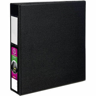 Durable Non-View Binder with DuraHinge and EZD Rings, 3 Rings, 2" Capacity, 11 x 8.5, Black, (8502)