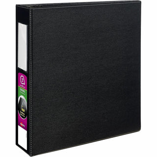 Durable Non-View Binder with DuraHinge and EZD Rings, 3 Rings, 3" Capacity, 11 x 8.5, Black, (8702)