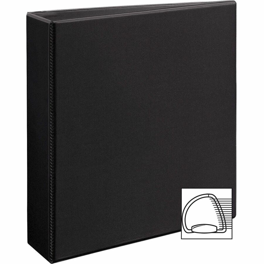 Durable View Binder with DuraHinge and EZD Rings, 3 Rings, 2" Capacity, 11 x 8.5, Black, (9500)