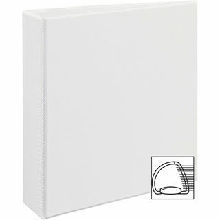 Durable View Binder with DuraHinge and EZD Rings, 3 Rings, 2" Capacity, 11 x 8.5, White, (9501)