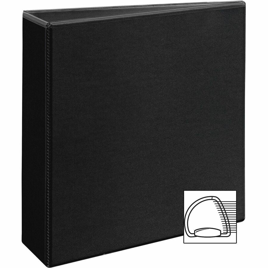 Durable View Binder with DuraHinge and EZD Rings, 3 Rings, 3" Capacity, 11 x 8.5, Black, (9700)
