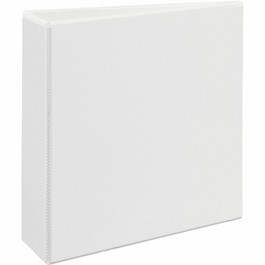 Avery Durable View Binder - EZD Rings - 3" Binder Capacity - Letter - 8 1/2" x 11" Sheet Size - 670 Sheet Capacity - 3 x D-Ring Fastener(s) - 4 Internal Pocket(s) - Poly - White - Recycled - Easy Insert Spine, Exposed Rivet, Gap-free Ring, Stack