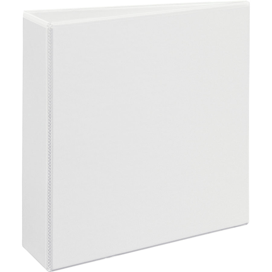 Avery Durable View Binder - EZD Rings - 3" Binder Capacity - Letter - 8 1/2" x 11" Sheet Size - 670 Sheet Capacity - 3 x D-Ring Fastener(s) - 4 Internal Pocket(s) - Poly - White - Recycled - Easy Insert Spine, Exposed Rivet, Gap-free Ring, Stack - 