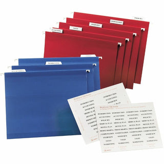 Tabs Inserts For Hanging File Folders, 1/5-Cut, White, 2" Wide, 100/Pack