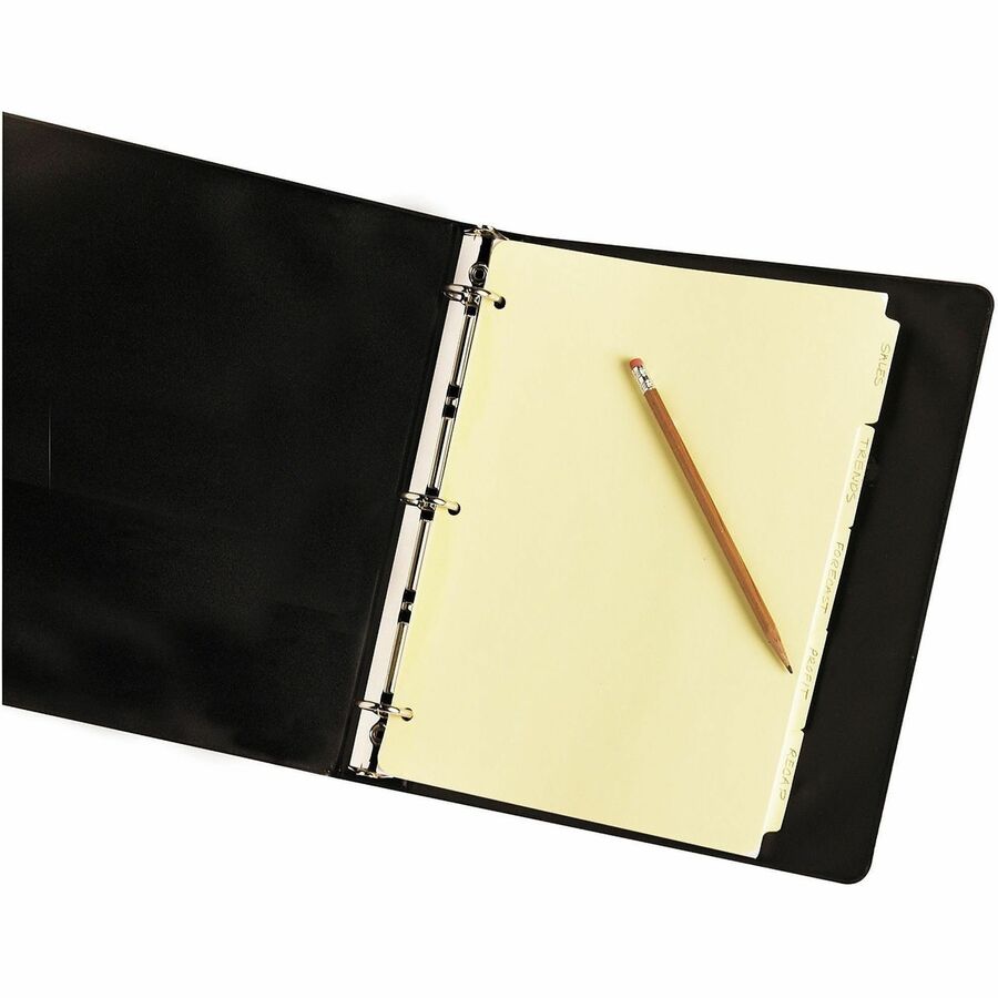 Write and Erase Plain-Tab Paper Dividers, 5-Tab, 11 x 8.5, Buff, 36 Sets