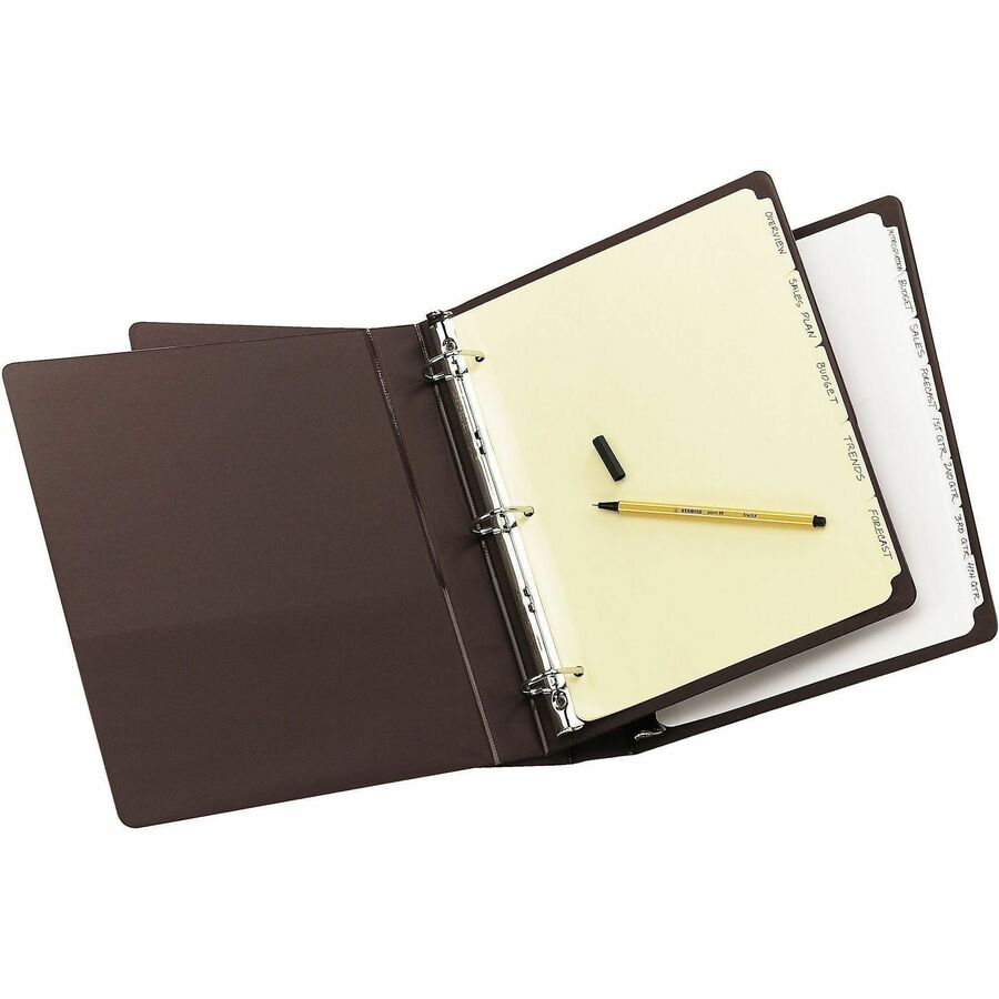 Write and Erase Plain-Tab Paper Dividers, 5-Tab, 11 x 8.5, Buff, 36 Sets
