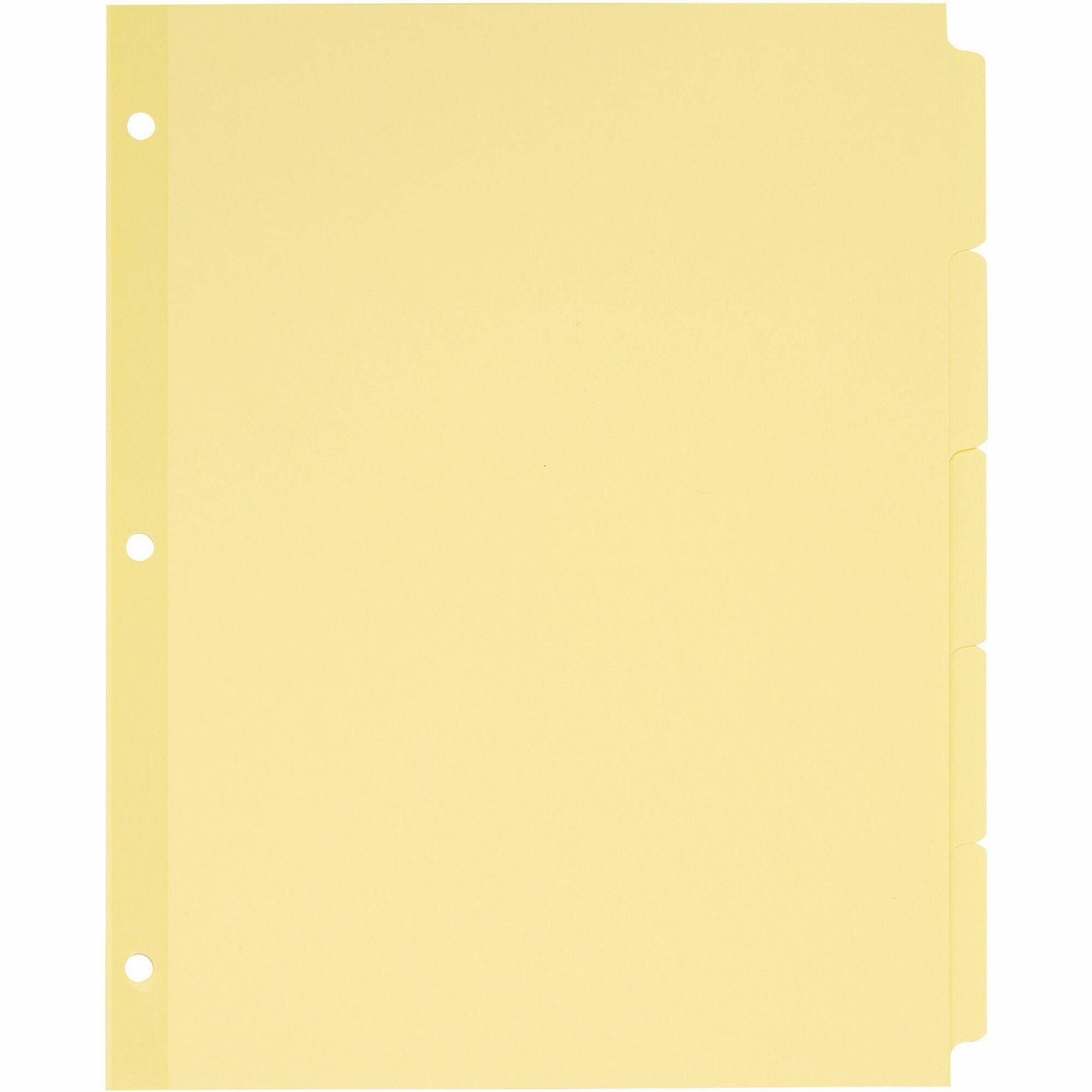 Write and Erase Plain-Tab Paper Dividers, 5-Tab, 11 x 8.5, Buff, 36 Sets