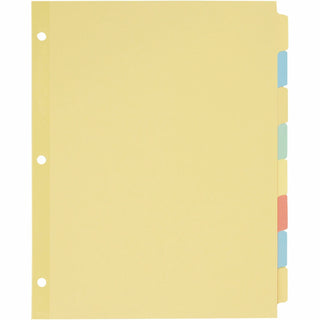 Write and Erase Plain-Tab Paper Dividers, 8-Tab, 11 x 8.5, Multicolor, 24 Sets