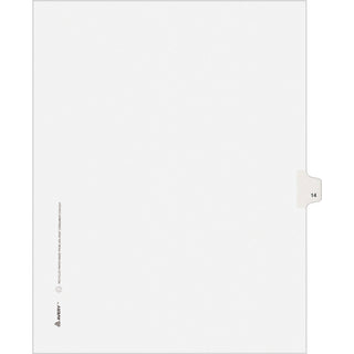 Preprinted Legal Exhibit Side Tab Index Dividers, Avery Style, 10-Tab, 14, 11 x 8.5, White, 25/Pack