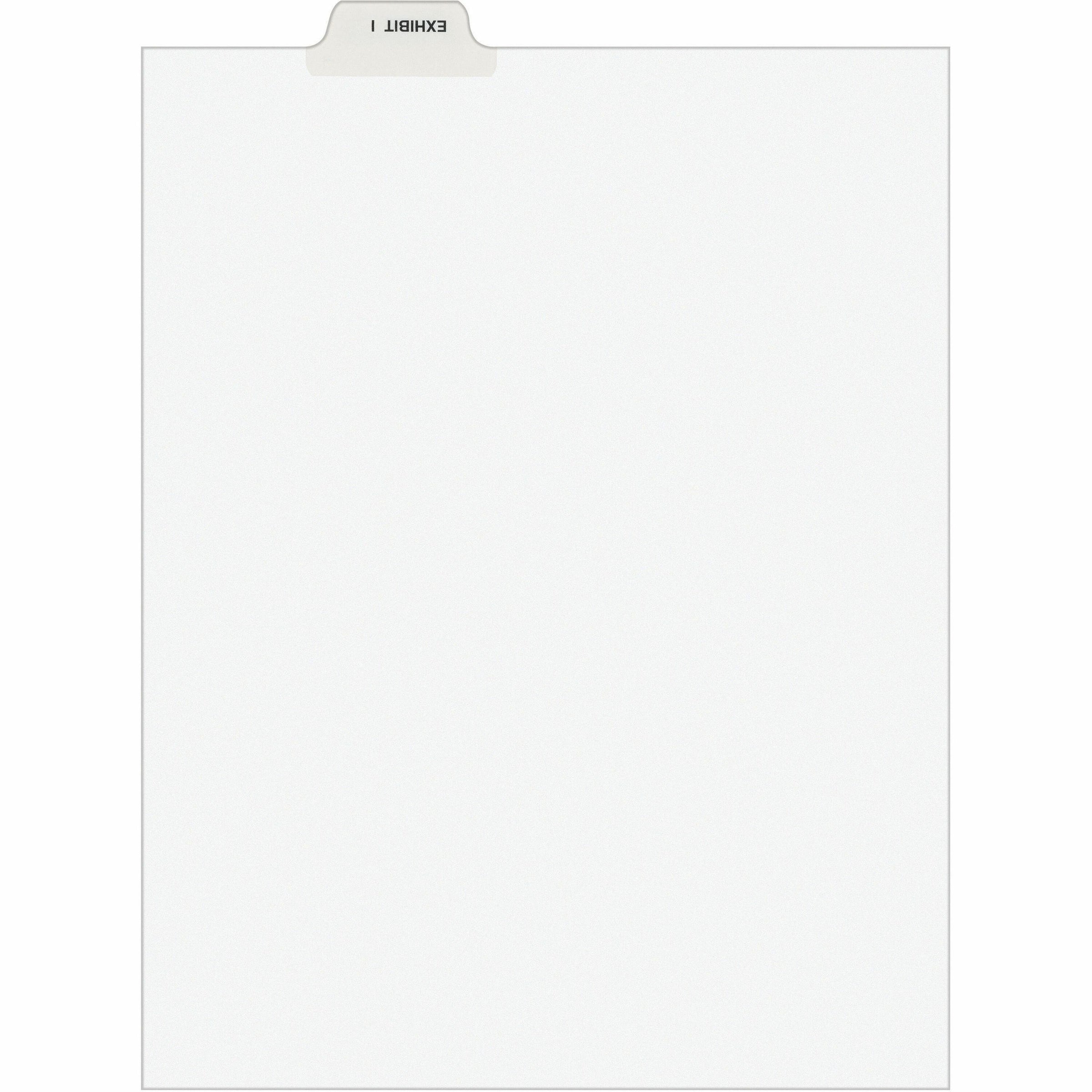 Avery-Style Preprinted Legal Bottom Tab Divider, 26-Tab, Exhibit I, 11 x 8.5, White, 25/PK