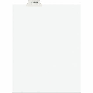 Avery-Style Preprinted Legal Bottom Tab Divider, 26-Tab, Exhibit I, 11 x 8.5, White, 25/PK
