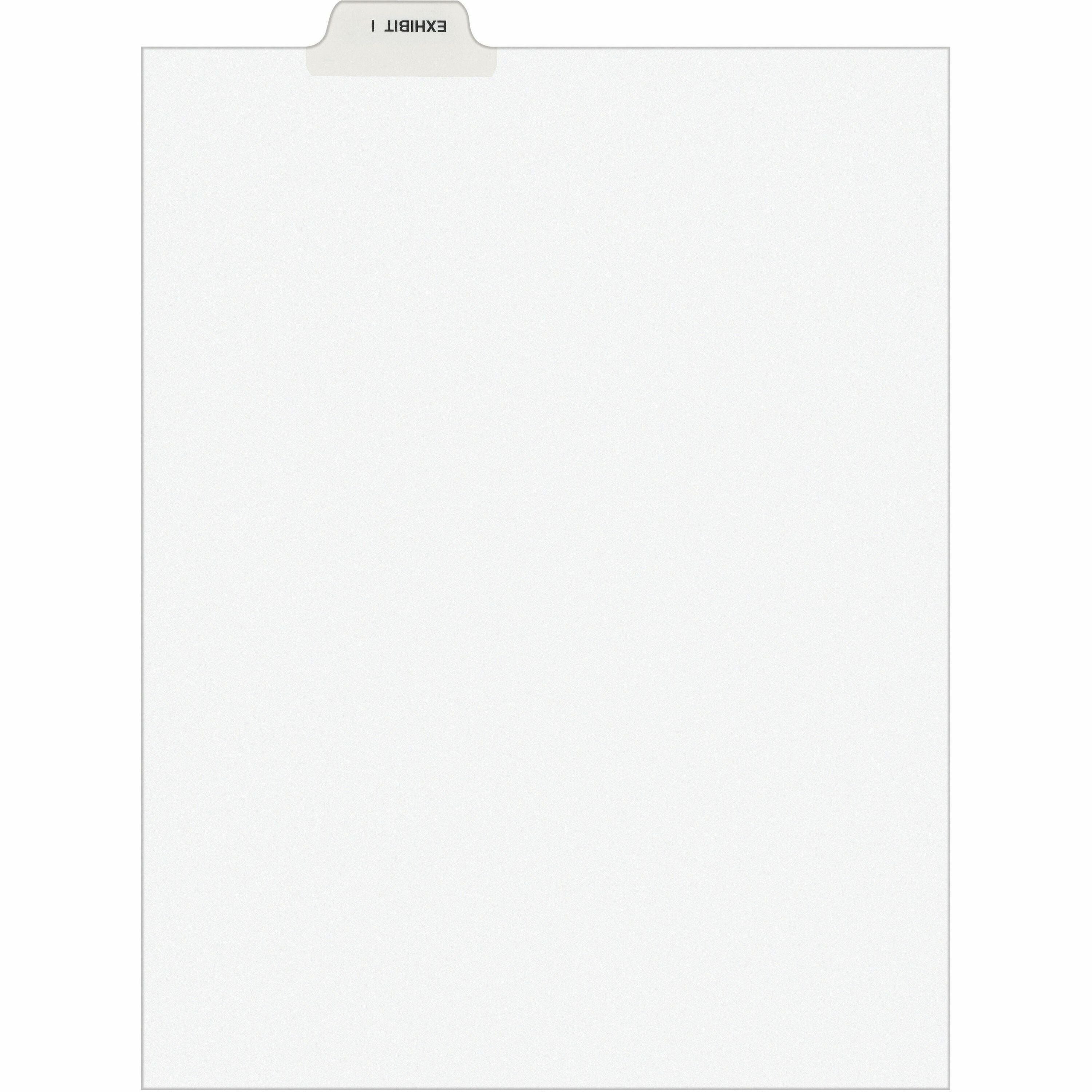 Avery-Style Preprinted Legal Bottom Tab Divider, 26-Tab, Exhibit I, 11 x 8.5, White, 25/PK