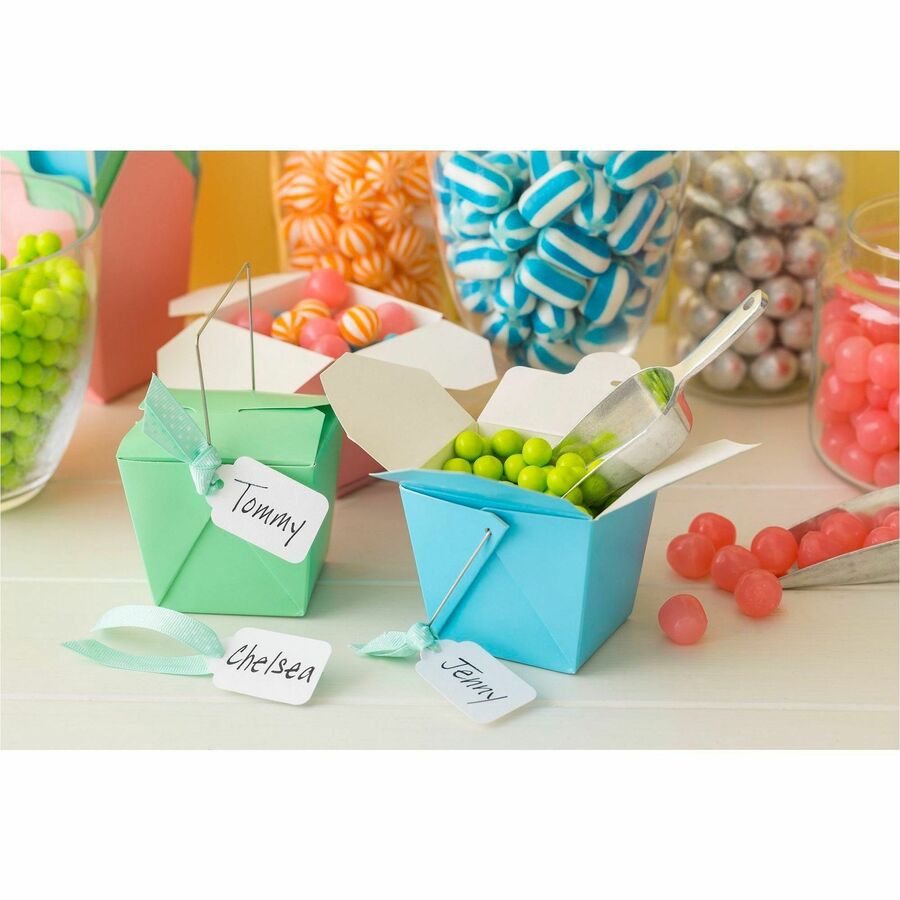 Avery Marking Tags - Strung - 2.16" Length x 1.44" Width - Rectangular - Twine Fastener - 1000 / Box - Cotton, Polyester, Card Stock - White