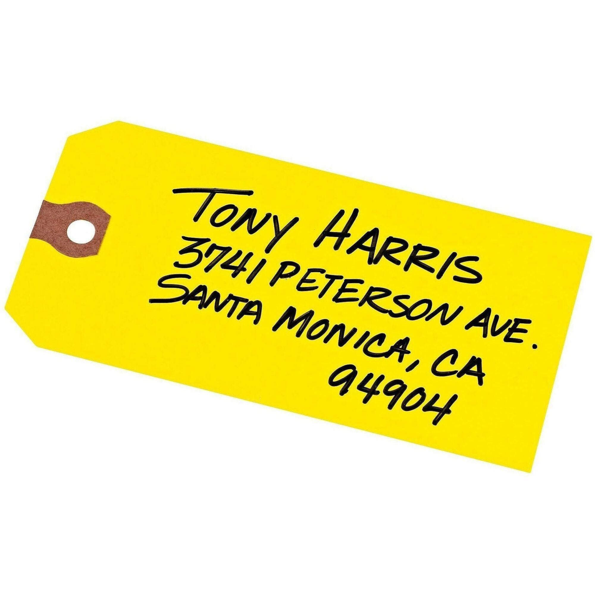 Unstrung Shipping Tags, 11.5 pt Stock, 4.75 x 2.38, Yellow, 1,000/Box
