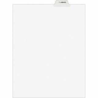 Avery Individual Bottom Tab Legal Dividers - 25 x Divider(s) - Bottom Tab(s) - Exhibit L - 1 Tab(s)/Set - 8.5" Divider Width x 11" Divider Length - Letter - 8.50" Width x 11" Length - White Paper Divider - Recycled - 1