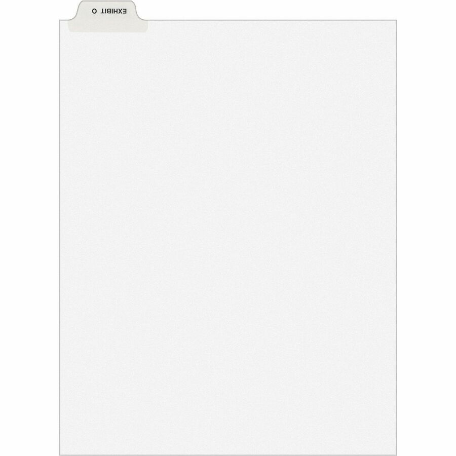Avery-Style Preprinted Legal Bottom Tab Dividers, 26-Tab, Exhibit O, 11 x 8.5, White, 25/Pack