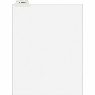 Avery-Style Preprinted Legal Bottom Tab Dividers, 26-Tab, Exhibit O, 11 x 8.5, White, 25/Pack