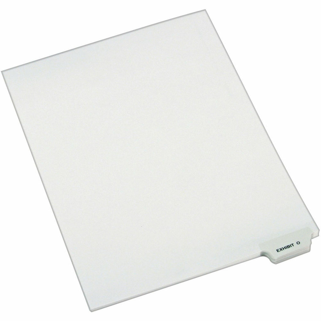 Avery-Style Preprinted Legal Bottom Tab Dividers, 26-Tab, Exhibit O, 11 x 8.5, White, 25/Pack