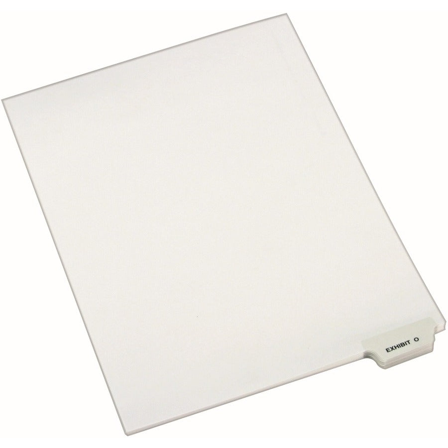 Avery-Style Preprinted Legal Bottom Tab Dividers, 26-Tab, Exhibit O, 11 x 8.5, White, 25/Pack