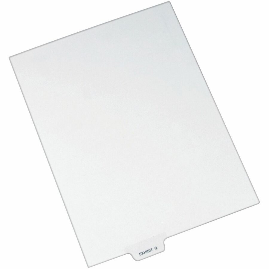 Avery Individual Bottom Tab Legal Dividers - 25 x Divider(s) - Bottom Tab(s) - Exhibit Q - 1 Tab(s)/Set - 8.5" Divider Width x 11" Divider Length - Letter - 8.50" Width x 11" Length - White Paper Divider - Recycled - 1 - 1