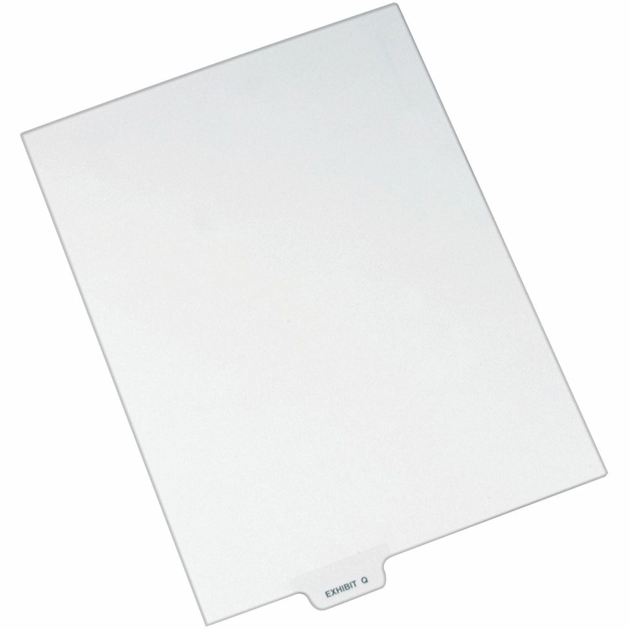 Avery Individual Bottom Tab Legal Dividers - 25 x Divider(s) - Bottom Tab(s) - Exhibit Q - 1 Tab(s)/Set - 8.5" Divider Width x 11" Divider Length - Letter - 8.50" Width x 11" Length - White Paper Divider - Recycled - 1