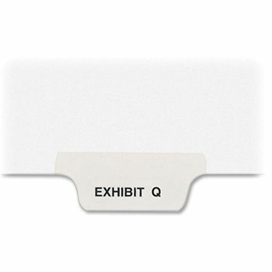 Avery Individual Bottom Tab Legal Dividers - 25 x Divider(s) - Bottom Tab(s) - Exhibit Q - 1 Tab(s)/Set - 8.5" Divider Width x 11" Divider Length - Letter - 8.50" Width x 11" Length - White Paper Divider - Recycled - 1 - 7