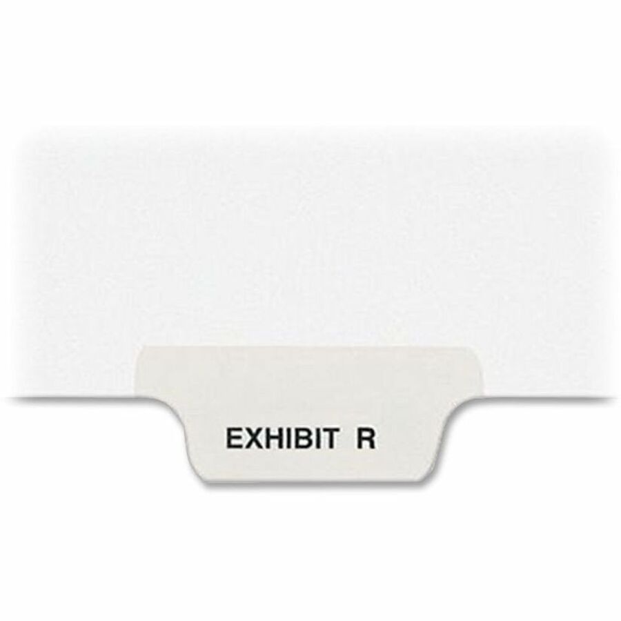 Avery Individual Bottom Tab Legal Dividers - 25 x Divider(s) - Bottom Tab(s) - Exhibit R - 1 Tab(s)/Set - 8.5" Divider Width x 11" Divider Length - Letter - 8.50" Width x 11" Length - White Paper Divider - Recycled - 1 - 