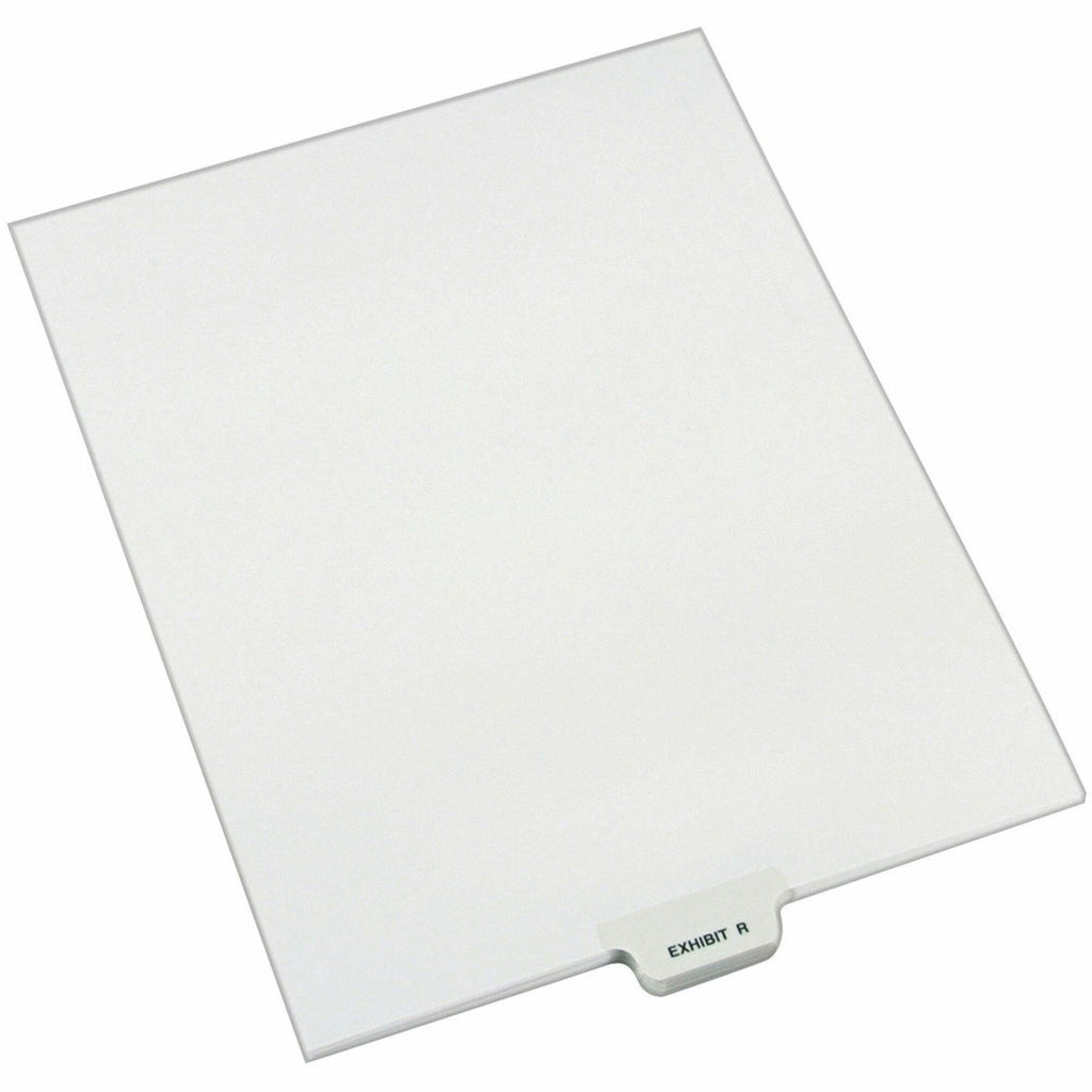Avery Individual Bottom Tab Legal Dividers - 25 x Divider(s) - Bottom Tab(s) - Exhibit R - 1 Tab(s)/Set - 8.5" Divider Width x 11" Divider Length - Letter - 8.50" Width x 11" Length - White Paper Divider - Recycled - 1